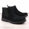 Filippo M PAW499A black leather slip-on Chelsea boots (44)