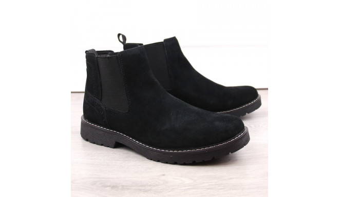 Filippo M PAW499A black leather slip-on Chelsea boots (44)