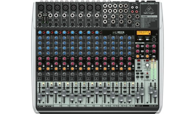 Behringer QX2222USB audio mixer 22 channels