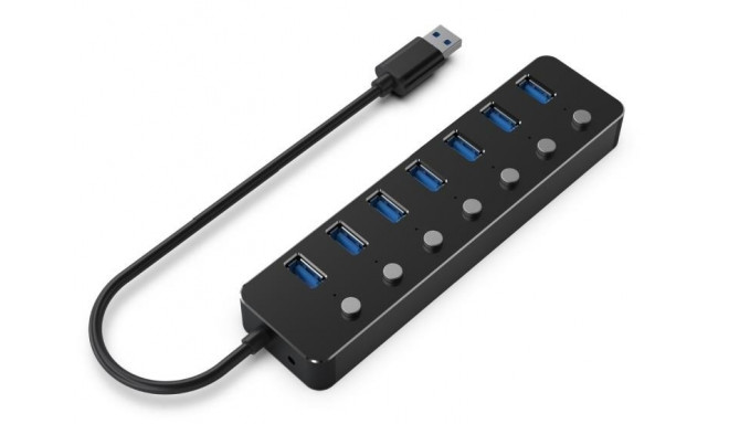 I/O HUB USB3 7PORT/UHB-U3P7P-01 GEMBIRD