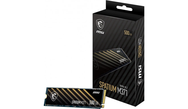 SSD|MSI|SPATIUM M371|500GB|M.2|PCIE|NVMe|3D NAND|Write speed 1150 MBytes/sec|Read speed 2200 MBytes/