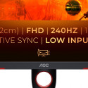 63,5cm/25" (1920x1080) AOC Gaming G3 25G3ZM/BK FHD WLED 240Hz 0,5ms HDMI DP Black/Red