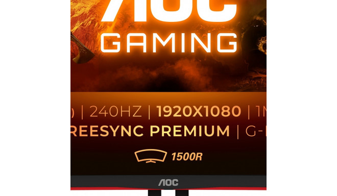 "68,6cm/27'' (1920x1080) AOC C27G2ZE Gaming Curved 16:9 0,5ms 240Hz 2xHDMI DisplayPort VESA Full HD 