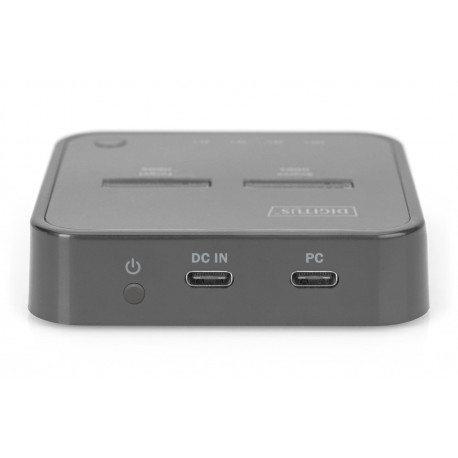 Digitus kahe M.2 NVMe SSD dokkimisjaam võrguvaba kloonimise funktsiooniga, USB-C™