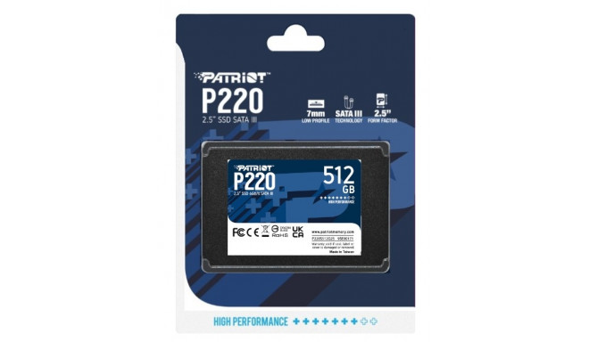 Patriot Memory P220 512GB 2.5" Serial ATA III