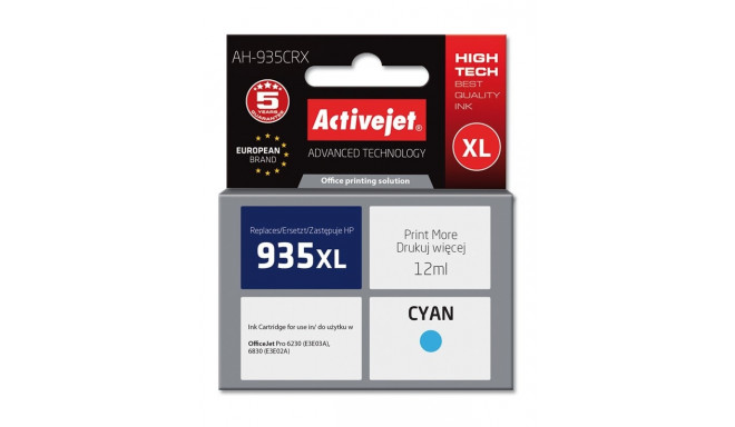 Activejet AH-935CRX Ink (replacement HP 935XL C2P24AE; Premium; 12 ml; cyan)