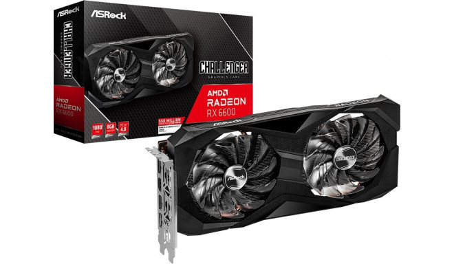 ASRock Radeon RX 6600 Challenger D 8GB GDDR6 graphics card (RX6600 CLD 8G)