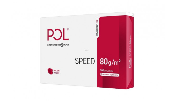 paperi koopiapaber kontor POLSPEED (A4; 80g/m2; 500 lehte; valge paber; matt)