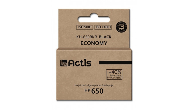 Actis KH-650BKR ink (replacement for HP 650 CZ101AE; Standard; 15 ml; black)