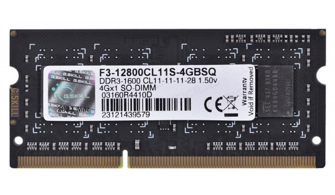 G.Skill RAM 4GB DDR3-1600 SQ 1x4GB 1066MHz