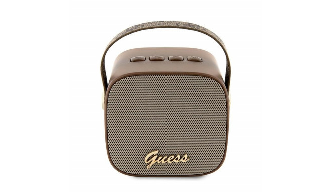 Guess Bluetooth speaker GUWSB2P4SMW Speaker brown 4G Leather Script Logo with Strap