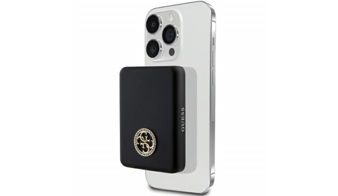 Guess wireless power bank 5W GUPBM3AL4DMK 3000mAh black MagSafe 4G Strassed Metal Logo