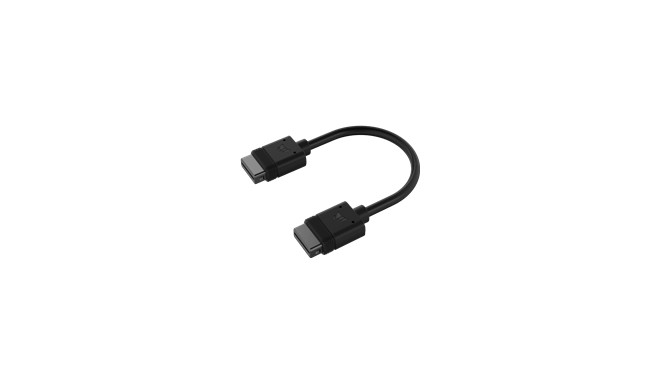 CORSAIR iCUE LINK kaabel 2x 100mm sirgete pistikutega must
