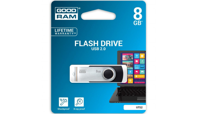 GOODRAM 8GB UTS2 BLACK USB 2.0