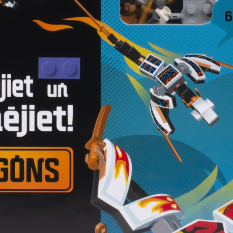 LEGO NINJAGO Activity Book "Build and Stick: Dragons" (In Latvian lang.)