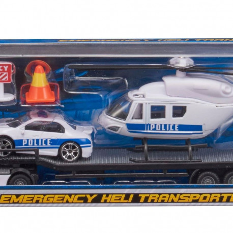 TEAMSTERZ Die-cast playset Heli transporter, 26 cm