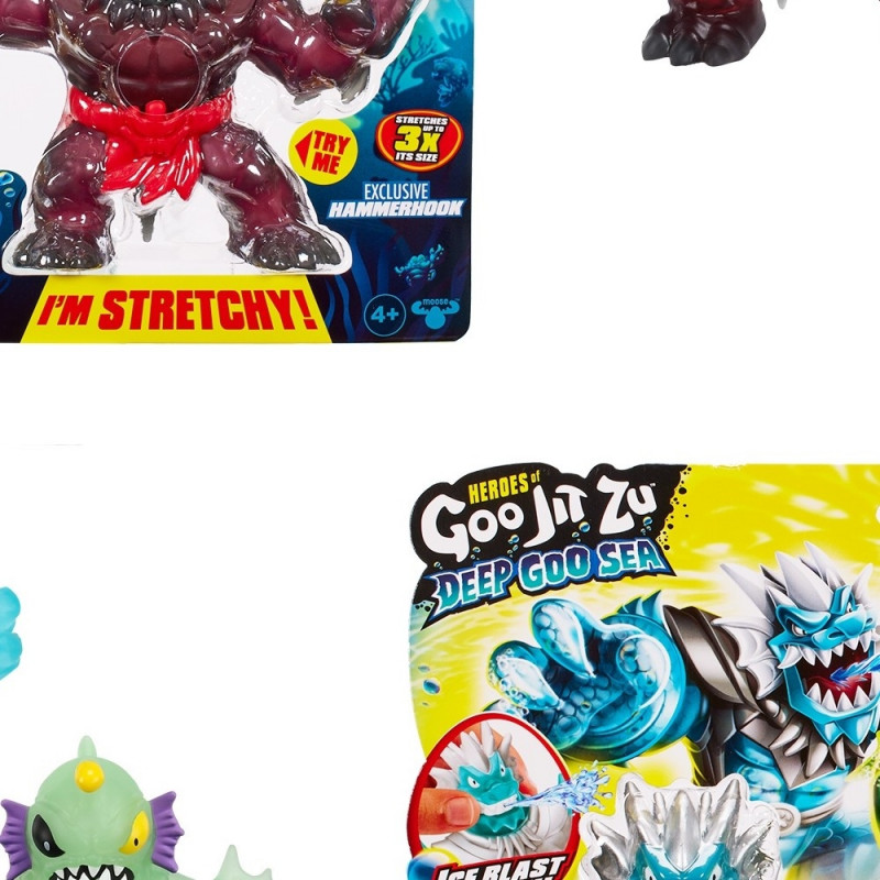 Heroes Of Goo Jit Zu Deep Goo Sea Versus Pack – Esclusivi Tidal Smash Thrash E Hammerhook, 2 Figure Squishy