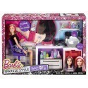 Mattel Barbie brocaded hairdressing salon with doll