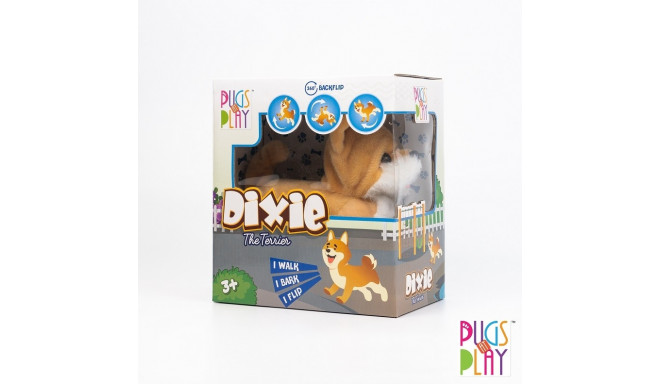 PUGS AT PLAY Interactive toy Flipping dog Dixie