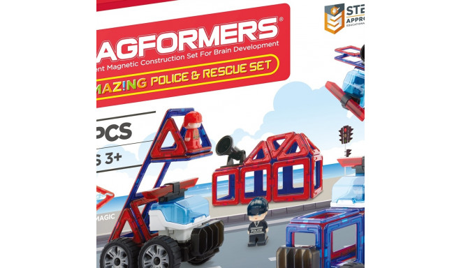 MAGFORMERS Amazing police & rescue set