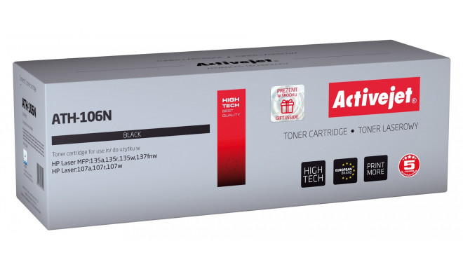 Activejet ATH-106N toner (replacement for HP 106A W1106A; Supreme; 1000 pages; black)