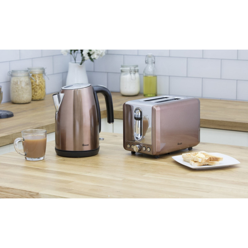 Swan copper outlet kettle and toaster