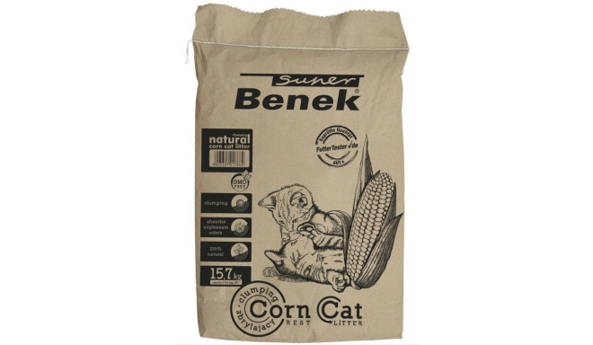 Super Benek cat litter Corn Cat Clumping 25L