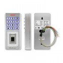 Qoltec 52447 Code lock OBERON with fingerprint reader | RFID | Code | Card | key fob | Doorbell | IP