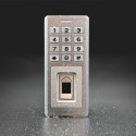 Qoltec 52447 Code lock OBERON with fingerprint reader | RFID | Code | Card | key fob | Doorbell | IP