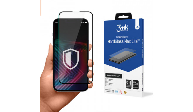 3mk HardGlass Max Lite - Szkło hartowane do iPhone 13 / iPhone 13 Pro (Czarny)
