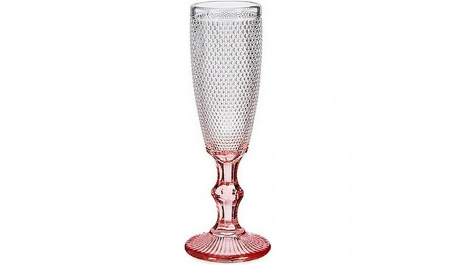 Champagne glass Pink Transparent Glass 6 Units (180 ml)