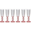 Champagne glass Pink Transparent Glass 6 Units (180 ml)