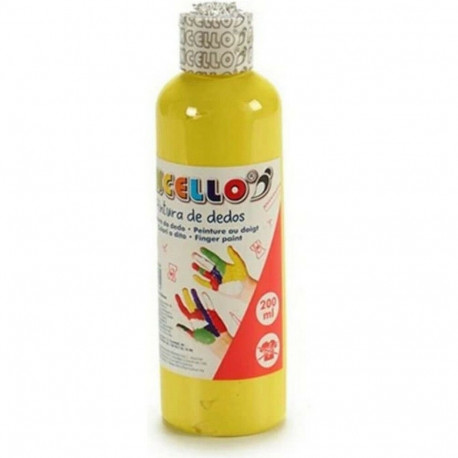 Finger Paint Pincello FP200-Y FP200-Y Yellow 200 ml (12 Units)
