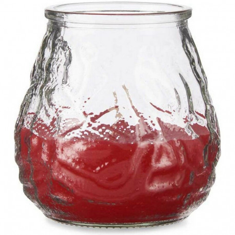Candle Ibergarden 43594 43594 Red Transparent Glass Paraffin Citronela Geranium 9 x 9,5 x 9 cm (6 Un