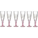 Champagne glass Crystal Pink 6 Units (170 ml)