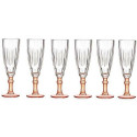 Champagne glass Exotic Crystal Salmon 6 Units (170 ml)