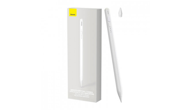 Smooth Writing Stylus with LED Indicators (Active) White