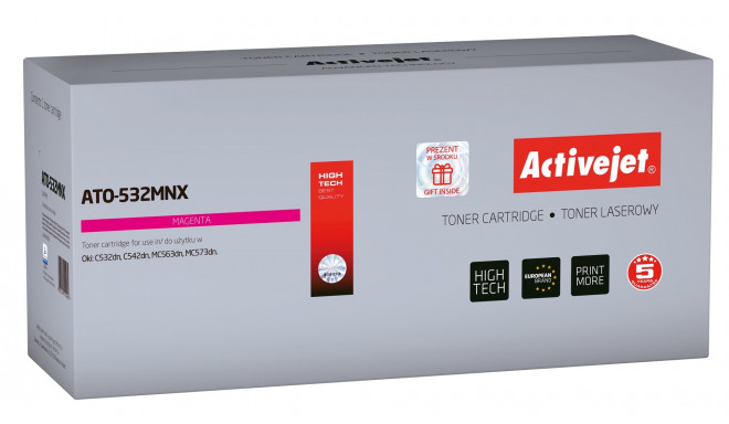 Activejet ATO-532MNX toner (replacement for OKI 46490606; Supreme; 6000 pages; magenta)