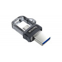 Sandisk mälupulk 64GB Ultra Dual m3.0 USB/microUSB 3.2 Gen 1, must/hõbedane