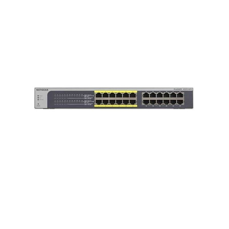 Netgear Switch ProSafe Plus 24-Port, 12xPOE, Gigabit Rack Budget 100W ...