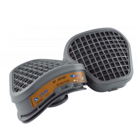 GVS Elipse A1P3 replacement filters – combined organic gas and particulate protection, 1 pair, ABS a