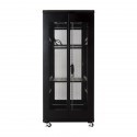 Linkbasic rack cabinet 19'' 27U 600x1000mm black (perforated steel front door)