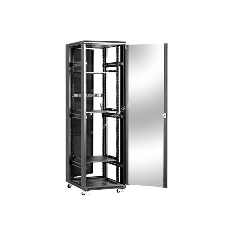 Linkbasic Rack Cabinet 19 32u 600x800mm Black Smoky Gray Glass