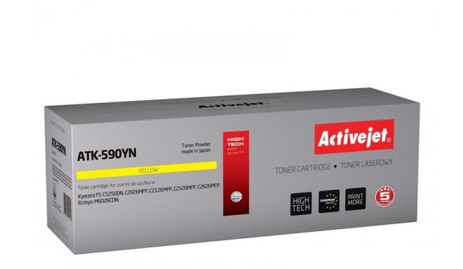 Activejet ATK-590YN Toner (replacement for Kyocera TK-590Y; Supreme; 5000 pages; yellow)