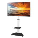 Techly Floor Support with Shelf Trolley TV LCD/LED/Plasma 37-70" White