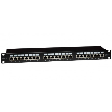 EMITERNET Panel 19" 24xRJ45 STP cat.6 (1U) with shelf EMS/PPFA674EKS248C6
