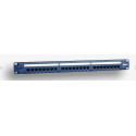 EMITERNET PANEL 19", 24XRJ45 UTP CAT.6 (1U) WITH SHELF, BLUE (POE)