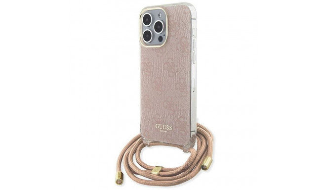 GUESS case for IPHONE 15 Pro GUHCP15LHC4SEP (Crossbody Cord 4G Print) pink