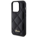 Original faceplate case GUESS GUHCP15LPSQSQSK for iPhone 15 Pro (Quilted Metal Logo / black)