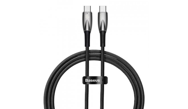 USB-C kaabel USB-C Baseus Glimmer seeria, 100W, 1m (must)